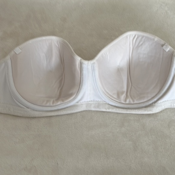 Lilyette Bra Size 34D White Strapless Padded Push-up Underwire Clasp - Picture 5 of 6